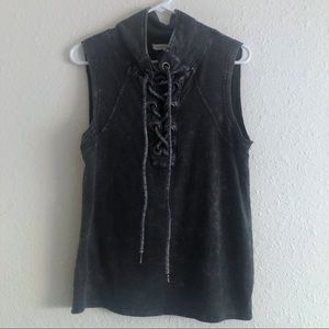 Lace up tank top